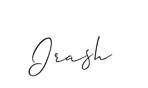 Also You can easily find your signature by using the search form. We will create Irash name handwritten signature images for you free of cost using Allison_Script sign style. Irash signature style 2 images and pictures png