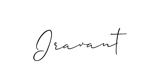 How to make Iravant signature? Allison_Script is a professional autograph style. Create handwritten signature for Iravant name. Iravant signature style 2 images and pictures png