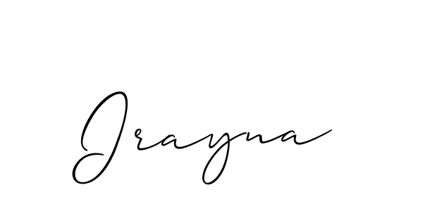 How to Draw Irayna signature style? Allison_Script is a latest design signature styles for name Irayna. Irayna signature style 2 images and pictures png