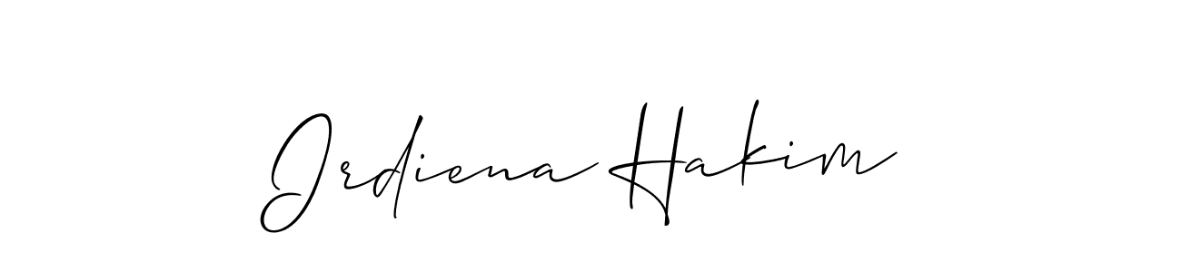 This is the best signature style for the Irdiena Hakim name. Also you like these signature font (Allison_Script). Mix name signature. Irdiena Hakim signature style 2 images and pictures png