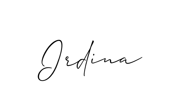 Make a beautiful signature design for name Irdina. Use this online signature maker to create a handwritten signature for free. Irdina signature style 2 images and pictures png