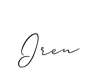 Make a beautiful signature design for name Iren. With this signature (Allison_Script) style, you can create a handwritten signature for free. Iren signature style 2 images and pictures png