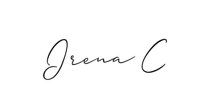 if you are searching for the best signature style for your name Irena C. so please give up your signature search. here we have designed multiple signature styles  using Allison_Script. Irena C signature style 2 images and pictures png