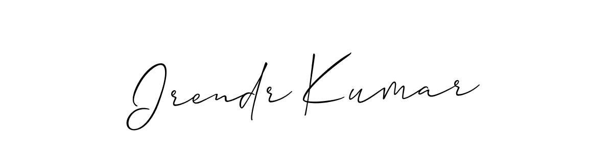 Once you've used our free online signature maker to create your best signature Allison_Script style, it's time to enjoy all of the benefits that Irendr Kumar name signing documents. Irendr Kumar signature style 2 images and pictures png