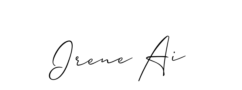 Create a beautiful signature design for name Irene Ai. With this signature (Allison_Script) fonts, you can make a handwritten signature for free. Irene Ai signature style 2 images and pictures png