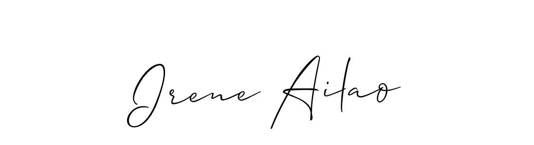 Design your own signature with our free online signature maker. With this signature software, you can create a handwritten (Allison_Script) signature for name Irene Ailao. Irene Ailao signature style 2 images and pictures png