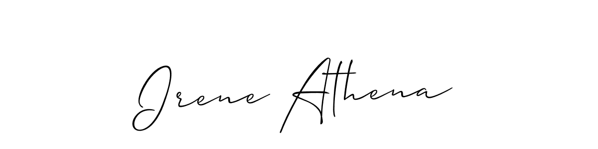 How to make Irene Athena name signature. Use Allison_Script style for creating short signs online. This is the latest handwritten sign. Irene Athena signature style 2 images and pictures png