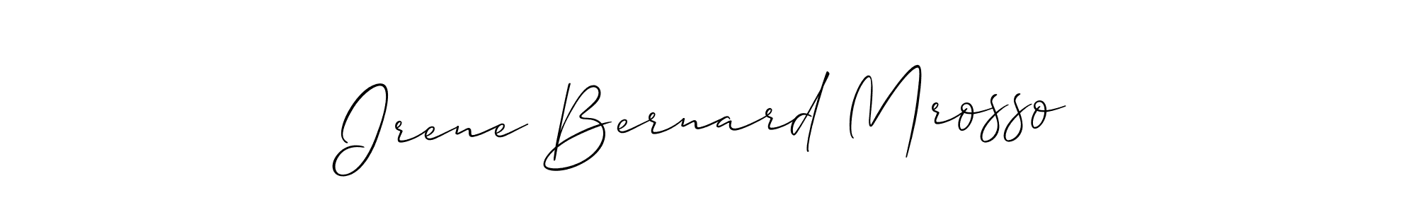 Make a short Irene Bernard Mrosso signature style. Manage your documents anywhere anytime using Allison_Script. Create and add eSignatures, submit forms, share and send files easily. Irene Bernard Mrosso signature style 2 images and pictures png