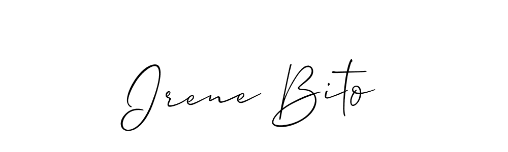 if you are searching for the best signature style for your name Irene Bito. so please give up your signature search. here we have designed multiple signature styles  using Allison_Script. Irene Bito signature style 2 images and pictures png