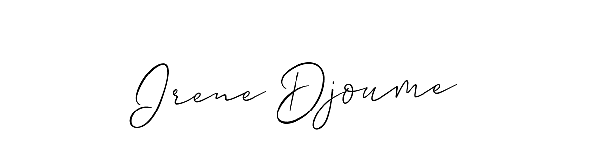 See photos of Irene Djoume official signature by Spectra . Check more albums & portfolios. Read reviews & check more about Allison_Script font. Irene Djoume signature style 2 images and pictures png
