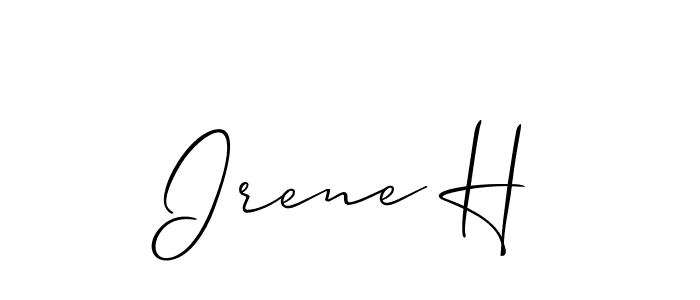Similarly Allison_Script is the best handwritten signature design. Signature creator online .You can use it as an online autograph creator for name Irene H. Irene H signature style 2 images and pictures png
