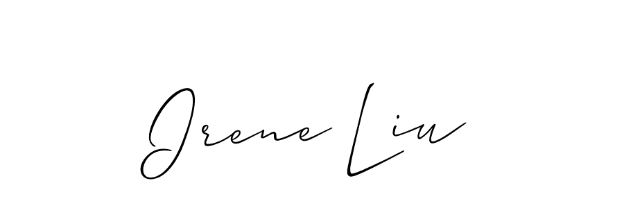 Similarly Allison_Script is the best handwritten signature design. Signature creator online .You can use it as an online autograph creator for name Irene Liu. Irene Liu signature style 2 images and pictures png