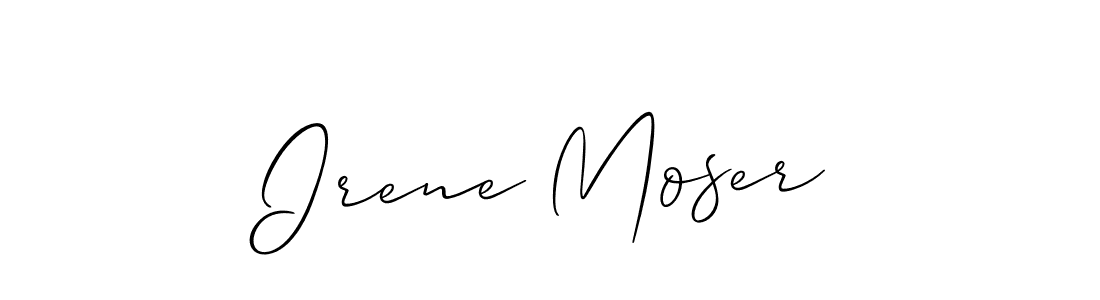The best way (Allison_Script) to make a short signature is to pick only two or three words in your name. The name Irene Moser include a total of six letters. For converting this name. Irene Moser signature style 2 images and pictures png