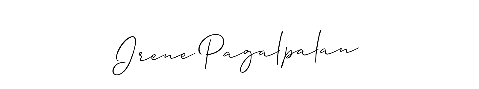 This is the best signature style for the Irene Pagalpalan name. Also you like these signature font (Allison_Script). Mix name signature. Irene Pagalpalan signature style 2 images and pictures png