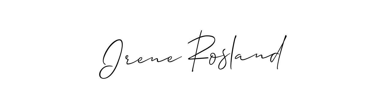 Similarly Allison_Script is the best handwritten signature design. Signature creator online .You can use it as an online autograph creator for name Irene Rosland. Irene Rosland signature style 2 images and pictures png