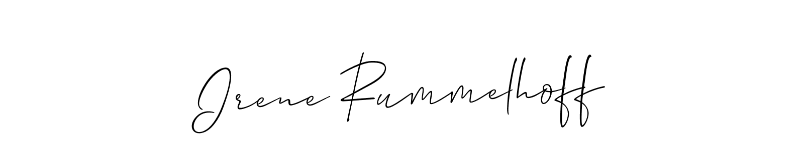 How to make Irene Rummelhoff signature? Allison_Script is a professional autograph style. Create handwritten signature for Irene Rummelhoff name. Irene Rummelhoff signature style 2 images and pictures png
