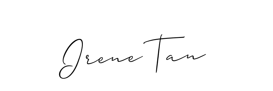 You should practise on your own different ways (Allison_Script) to write your name (Irene Tan) in signature. don't let someone else do it for you. Irene Tan signature style 2 images and pictures png