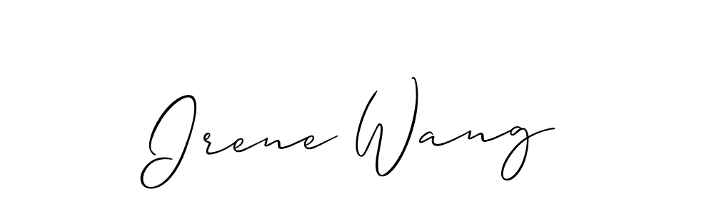 Create a beautiful signature design for name Irene Wang. With this signature (Allison_Script) fonts, you can make a handwritten signature for free. Irene Wang signature style 2 images and pictures png
