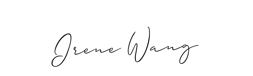 Create a beautiful signature design for name Irene Wang. With this signature (Allison_Script) fonts, you can make a handwritten signature for free. Irene Wang signature style 2 images and pictures png