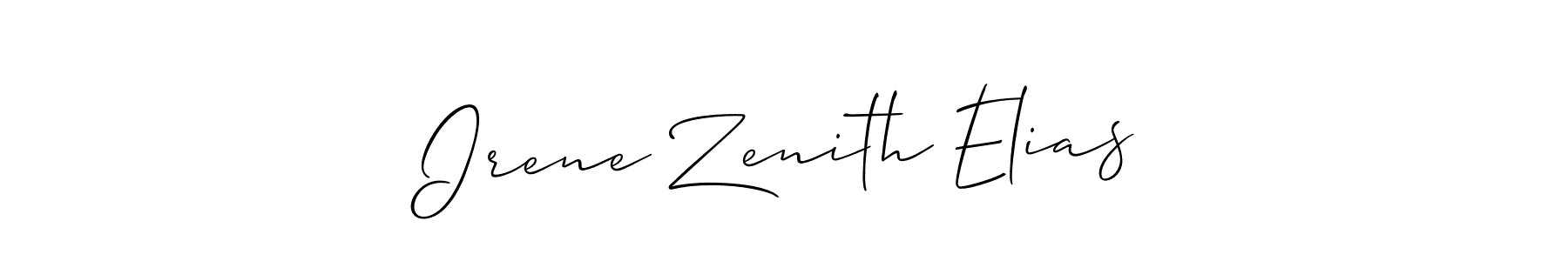 Make a short Irene Zenith Elias signature style. Manage your documents anywhere anytime using Allison_Script. Create and add eSignatures, submit forms, share and send files easily. Irene Zenith Elias signature style 2 images and pictures png