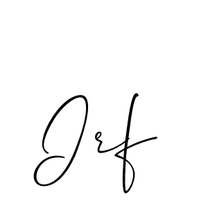 The best way (Allison_Script) to make a short signature is to pick only two or three words in your name. The name Irf include a total of six letters. For converting this name. Irf signature style 2 images and pictures png