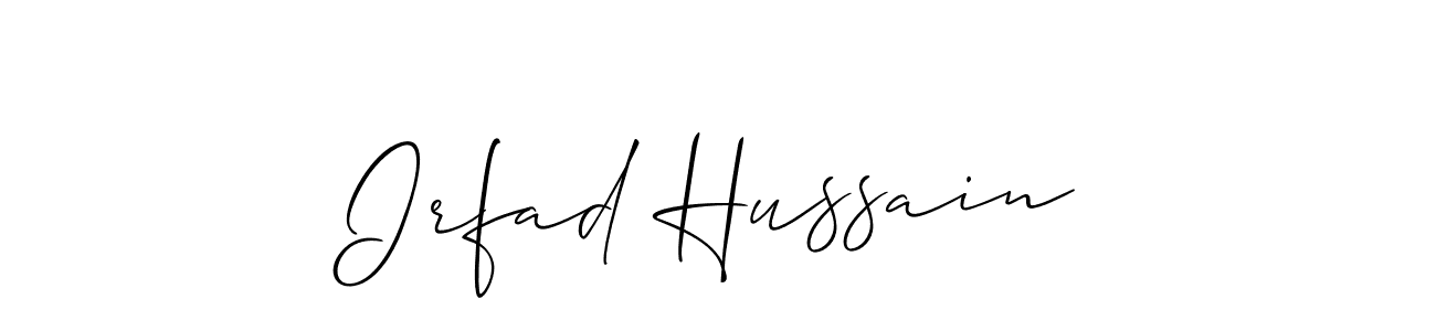 Design your own signature with our free online signature maker. With this signature software, you can create a handwritten (Allison_Script) signature for name Irfad Hussain. Irfad Hussain signature style 2 images and pictures png