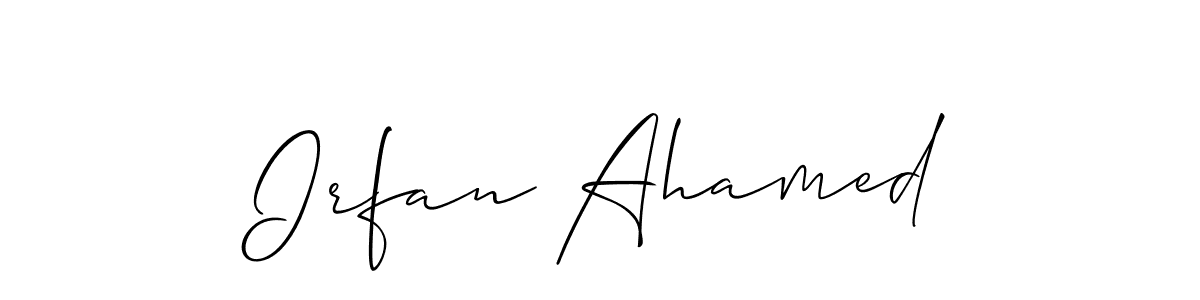 It looks lik you need a new signature style for name Irfan Ahamed. Design unique handwritten (Allison_Script) signature with our free signature maker in just a few clicks. Irfan Ahamed signature style 2 images and pictures png
