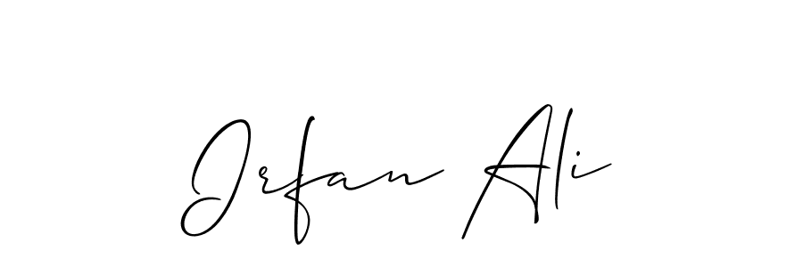 The best way (Allison_Script) to make a short signature is to pick only two or three words in your name. The name Irfan Ali include a total of six letters. For converting this name. Irfan Ali signature style 2 images and pictures png