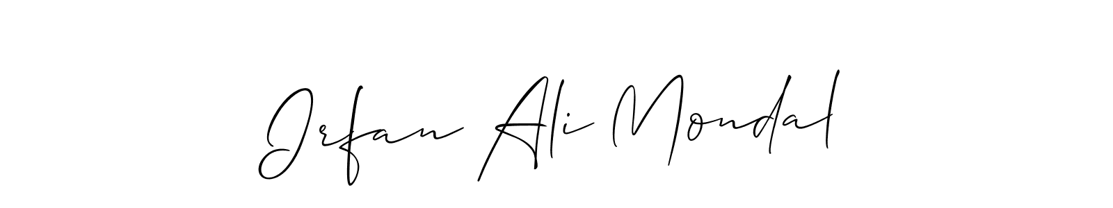 The best way (Allison_Script) to make a short signature is to pick only two or three words in your name. The name Irfan Ali Mondal include a total of six letters. For converting this name. Irfan Ali Mondal signature style 2 images and pictures png