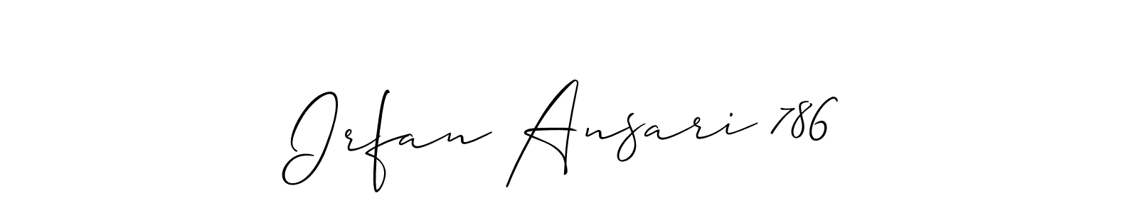 Similarly Allison_Script is the best handwritten signature design. Signature creator online .You can use it as an online autograph creator for name Irfan Ansari 786. Irfan Ansari 786 signature style 2 images and pictures png