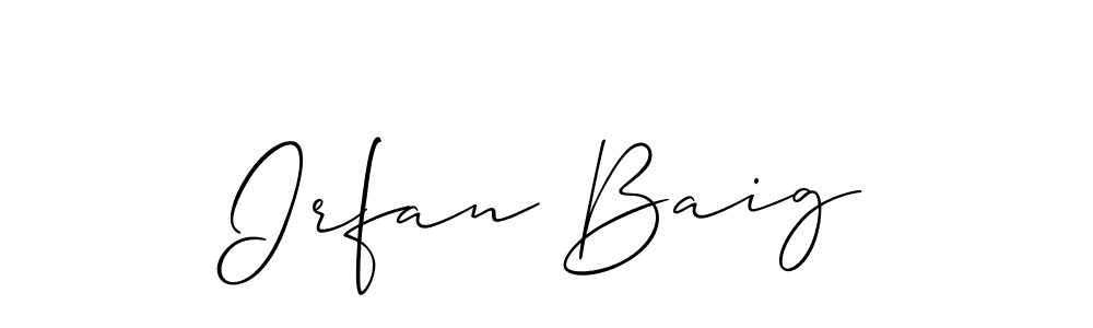 Also we have Irfan Baig name is the best signature style. Create professional handwritten signature collection using Allison_Script autograph style. Irfan Baig signature style 2 images and pictures png