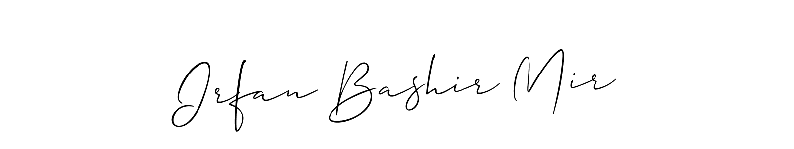 Allison_Script is a professional signature style that is perfect for those who want to add a touch of class to their signature. It is also a great choice for those who want to make their signature more unique. Get Irfan Bashir Mir name to fancy signature for free. Irfan Bashir Mir signature style 2 images and pictures png