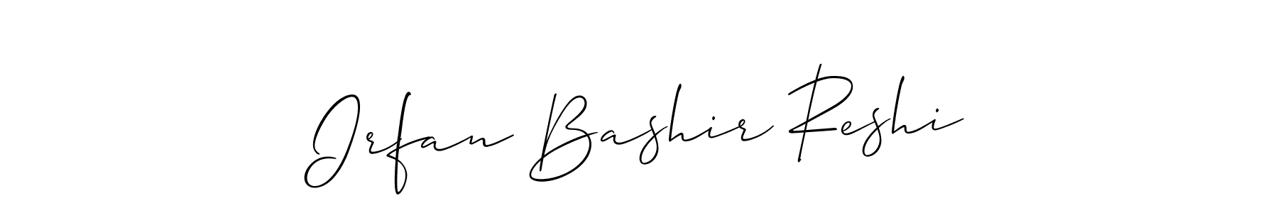 Create a beautiful signature design for name Irfan Bashir Reshi. With this signature (Allison_Script) fonts, you can make a handwritten signature for free. Irfan Bashir Reshi signature style 2 images and pictures png