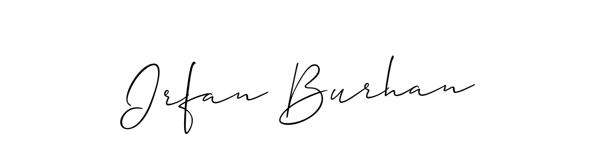 How to make Irfan Burhan signature? Allison_Script is a professional autograph style. Create handwritten signature for Irfan Burhan name. Irfan Burhan signature style 2 images and pictures png