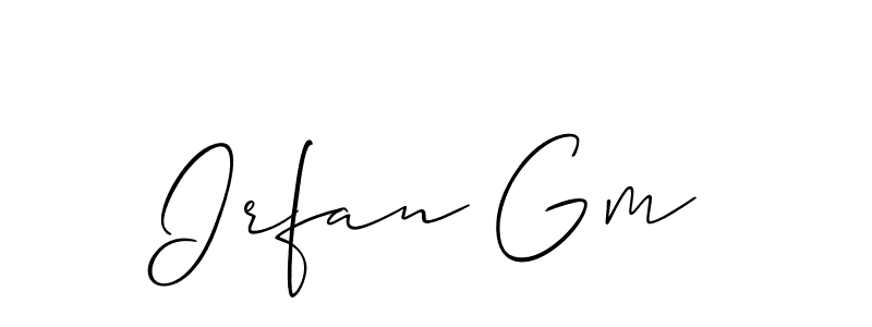 Also You can easily find your signature by using the search form. We will create Irfan Gm name handwritten signature images for you free of cost using Allison_Script sign style. Irfan Gm signature style 2 images and pictures png