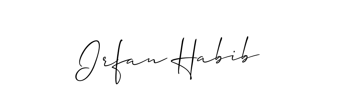 Create a beautiful signature design for name Irfan Habib. With this signature (Allison_Script) fonts, you can make a handwritten signature for free. Irfan Habib signature style 2 images and pictures png