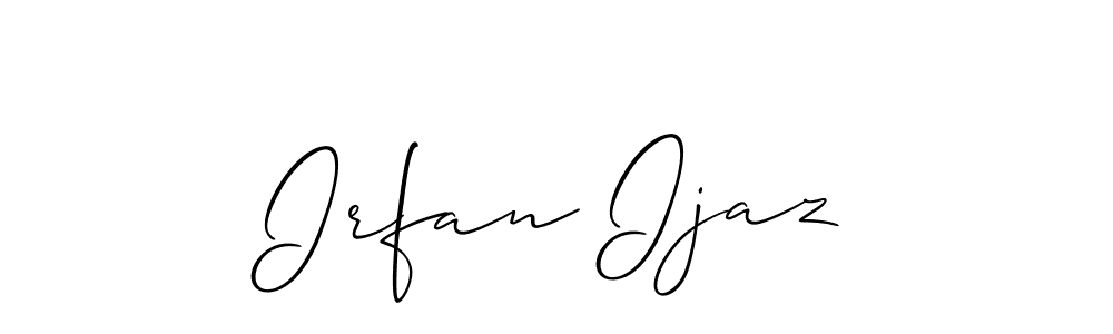 This is the best signature style for the Irfan Ijaz name. Also you like these signature font (Allison_Script). Mix name signature. Irfan Ijaz signature style 2 images and pictures png