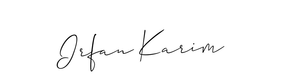 if you are searching for the best signature style for your name Irfan Karim. so please give up your signature search. here we have designed multiple signature styles  using Allison_Script. Irfan Karim signature style 2 images and pictures png