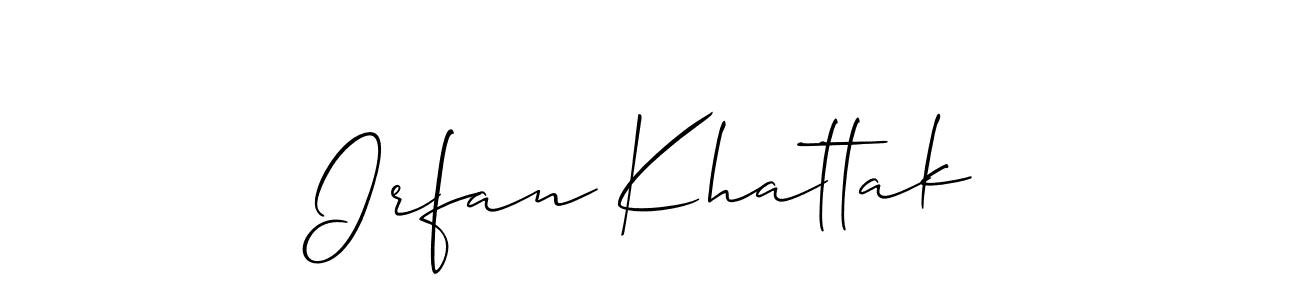 if you are searching for the best signature style for your name Irfan Khattak. so please give up your signature search. here we have designed multiple signature styles  using Allison_Script. Irfan Khattak signature style 2 images and pictures png