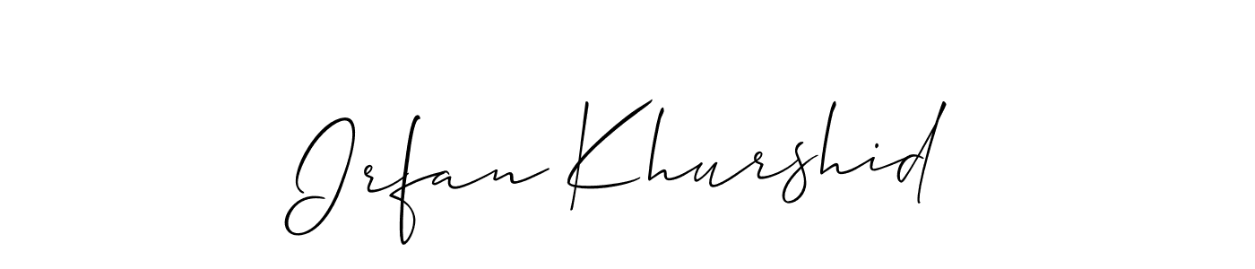 How to Draw Irfan Khurshid signature style? Allison_Script is a latest design signature styles for name Irfan Khurshid. Irfan Khurshid signature style 2 images and pictures png