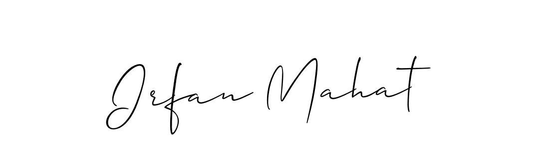 Create a beautiful signature design for name Irfan Mahat. With this signature (Allison_Script) fonts, you can make a handwritten signature for free. Irfan Mahat signature style 2 images and pictures png