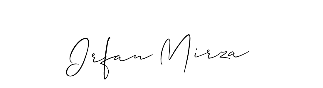 if you are searching for the best signature style for your name Irfan Mirza. so please give up your signature search. here we have designed multiple signature styles  using Allison_Script. Irfan Mirza signature style 2 images and pictures png