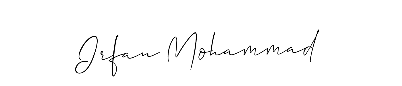 Design your own signature with our free online signature maker. With this signature software, you can create a handwritten (Allison_Script) signature for name Irfan Mohammad. Irfan Mohammad signature style 2 images and pictures png