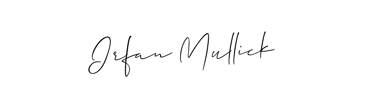 Irfan Mullick stylish signature style. Best Handwritten Sign (Allison_Script) for my name. Handwritten Signature Collection Ideas for my name Irfan Mullick. Irfan Mullick signature style 2 images and pictures png