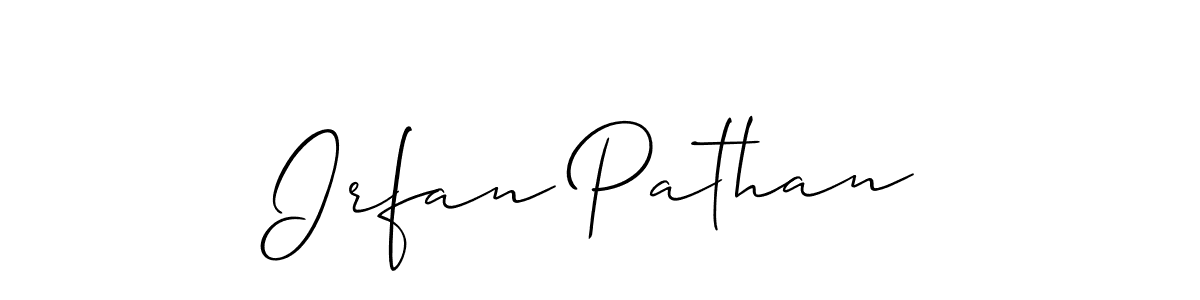 Create a beautiful signature design for name Irfan Pathan. With this signature (Allison_Script) fonts, you can make a handwritten signature for free. Irfan Pathan signature style 2 images and pictures png