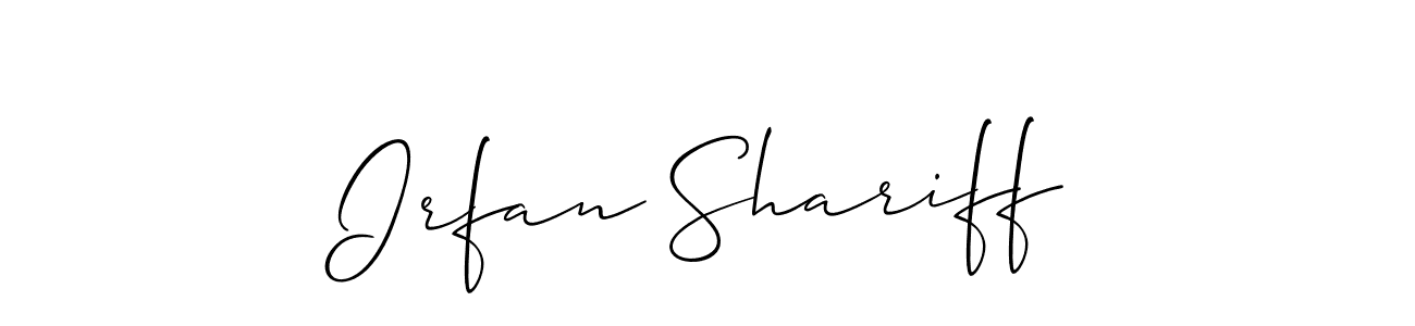 You should practise on your own different ways (Allison_Script) to write your name (Irfan Shariff) in signature. don't let someone else do it for you. Irfan Shariff signature style 2 images and pictures png