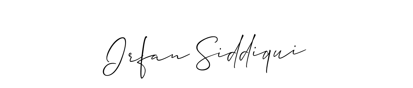 This is the best signature style for the Irfan Siddiqui name. Also you like these signature font (Allison_Script). Mix name signature. Irfan Siddiqui signature style 2 images and pictures png