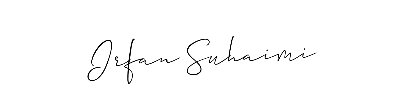 The best way (Allison_Script) to make a short signature is to pick only two or three words in your name. The name Irfan Suhaimi include a total of six letters. For converting this name. Irfan Suhaimi signature style 2 images and pictures png