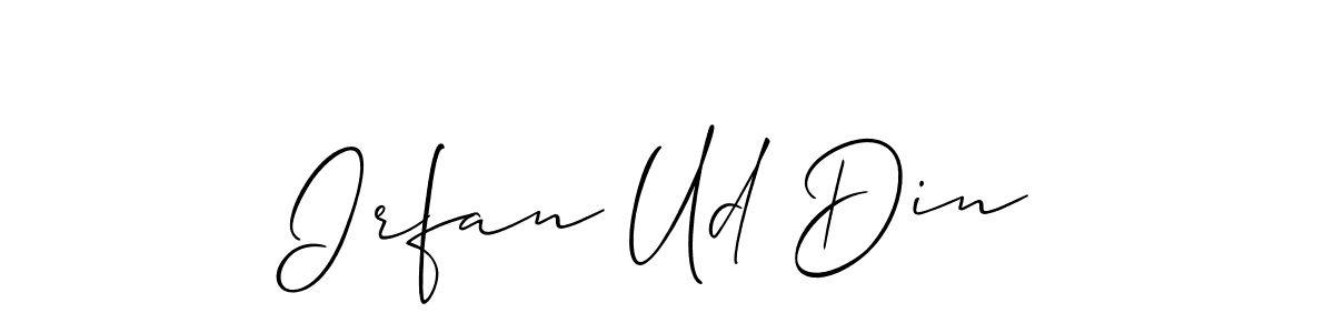 Similarly Allison_Script is the best handwritten signature design. Signature creator online .You can use it as an online autograph creator for name Irfan Ud Din. Irfan Ud Din signature style 2 images and pictures png