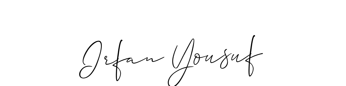 How to Draw Irfan Yousuf signature style? Allison_Script is a latest design signature styles for name Irfan Yousuf. Irfan Yousuf signature style 2 images and pictures png